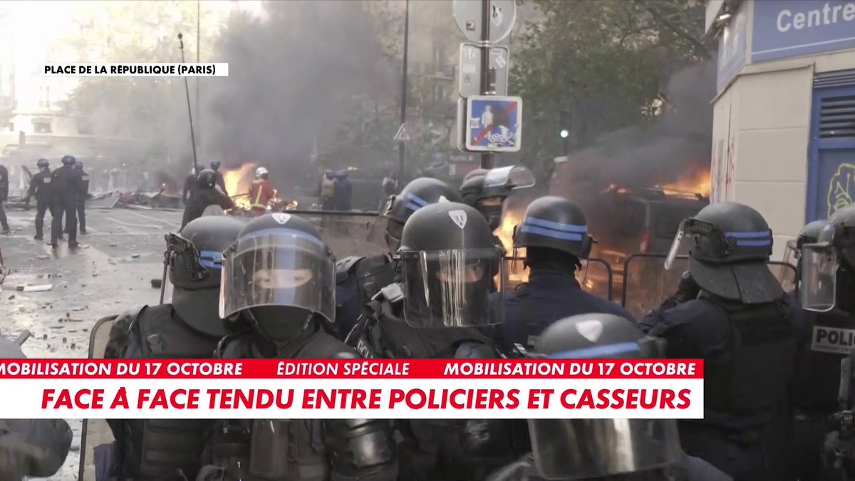 Véritable scène de chaos aux abords de la place de la République à Paris Toute l'info est à retrouver sur