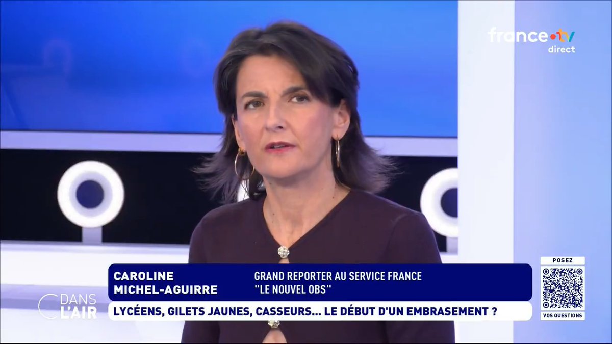 "Il faut prendre garde à l'effet grossissant sur les heurts, il y a quand même des dizaines de milliers de personnes qui ont manifesté en ayant du mal pour le faire tranquillement. Dès 13h, ils se sont rassemblés et très vite il y a eu un déluge de gaz lacrymo..." Caroline Michel-Aguirre