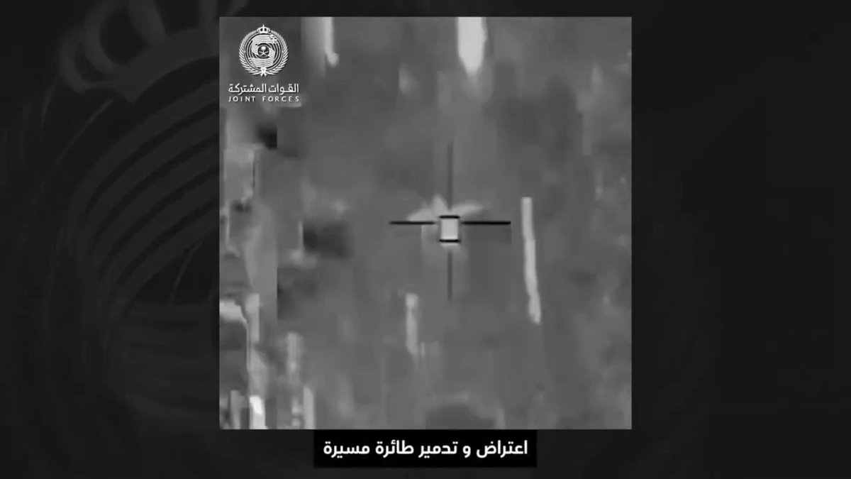 التحالف ينشر لقطات توثق عمليات القوات الجوية في اعتراض صواريخ الكروز والطائرات المسيرة، وعملياتها الهجومية لتدمير منصات إطلاق الصواريخ الباليستية التابعة لميليشيا الحوثي الإرهابية