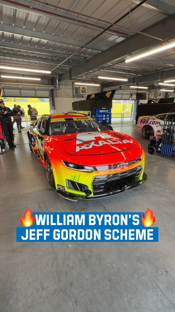 Back to the beginning. William Byron is sporting an iconic Jeff Gordon throwback paint scheme this weekend at Phoenix Raceway.