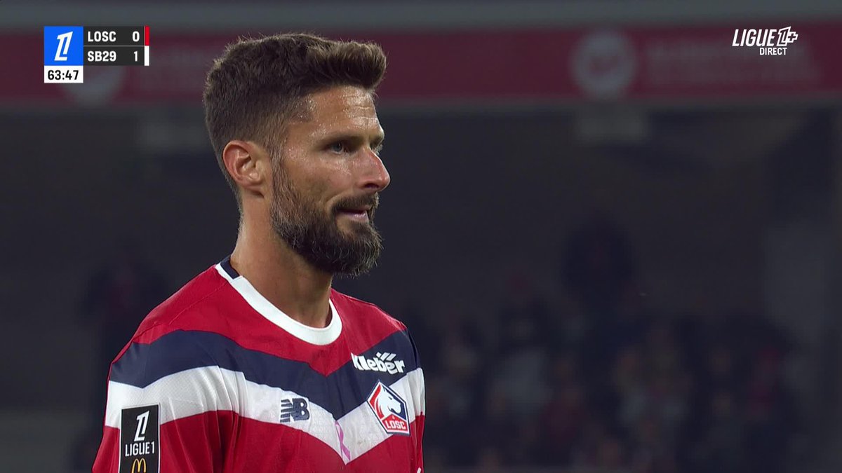 💥 QUELLE FINITION DE GIROUD SUR CE PENALTY !! Avec la petite célébration pour son coéquipier Tiago Santos 🥹 #LOSCSB29