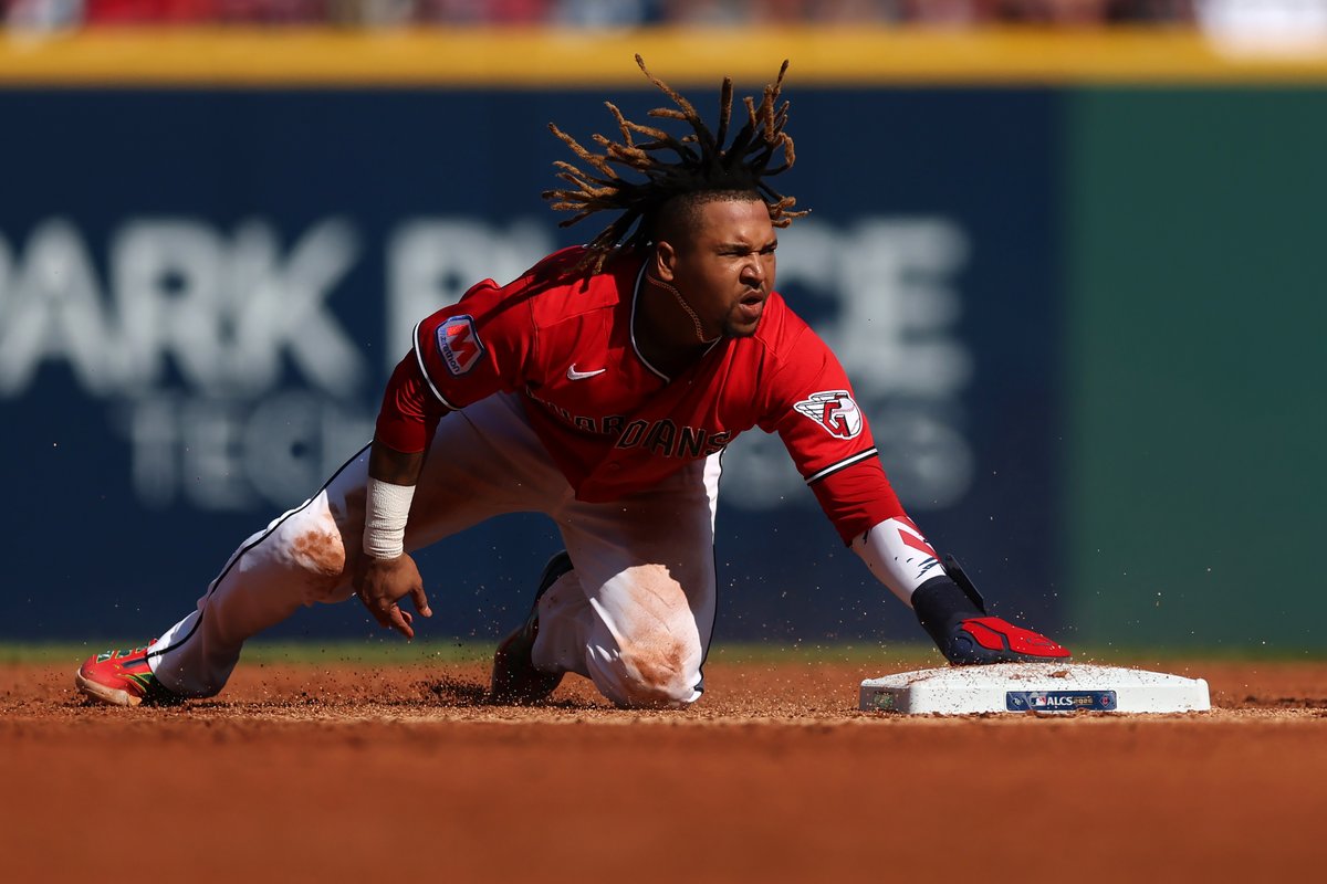 José Ramírez has reached safely in 14 of his last 26 plate appearances this #Postseason He is slashing .340/.463/.604 (18-for-53) during a 15-game Postseason on-base streak