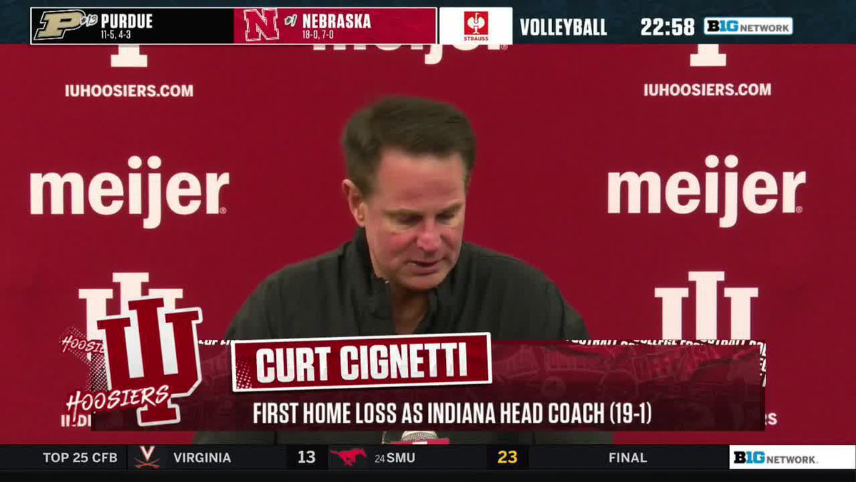 "That was a tough one not to win." 🗣️ Curt Cignetti on No. 5 Indiana's loss to No. 4 Ohio State