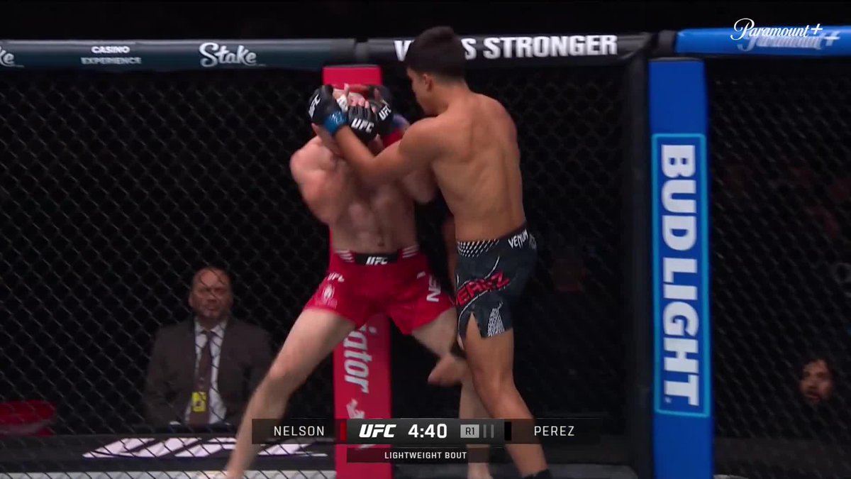 WENT RIGHT TO WORK 😤 Cristian Perez gets the KO in his UFC debut! [ #UFCEdmonton | LIVE on @ParamountPlus ]