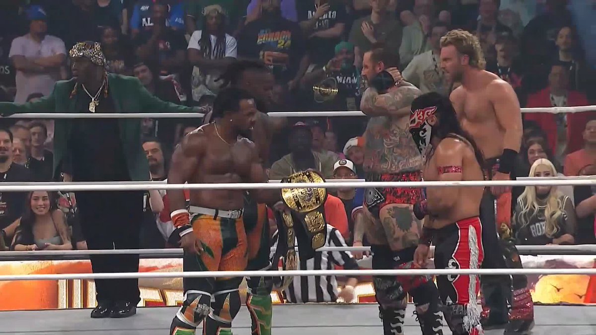 No love lost between Swerve and Hangman... Watch #AEWWrestleDream LIVE on PPV!