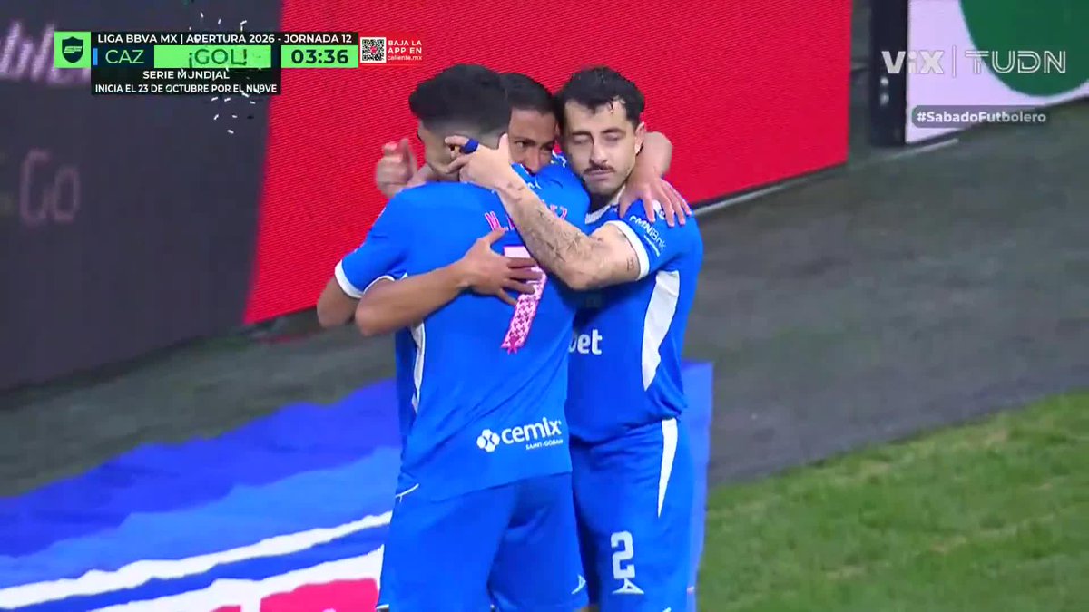 ¡El primero de La Máquina llegó muy pronto! 🚂 Auténtico GOL DE VESTIDOR anotado por Andrés Montaño. 💙 #LaLigaDeLaAfición✨ | #J12 | #AP26 | #CAZJUA