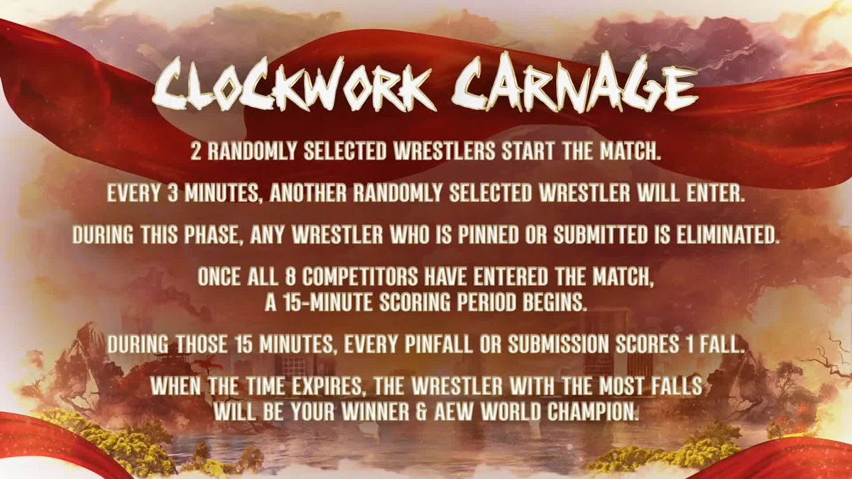 LET THE CARNAGE BEGIN! ⏰ Justin Roberts explains the rules of Clockwork Carnage as we prepare for tonight's massive #AEW World Championship main event! Watch #AEWWrestleDream LIVE on PPV!