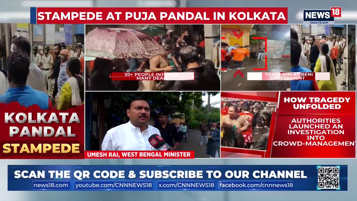 #Kolkata | Death toll rises to 19 in stampede at Kolkata Durga Puja pandal; organisers detained Shreya Sharma with latest updates