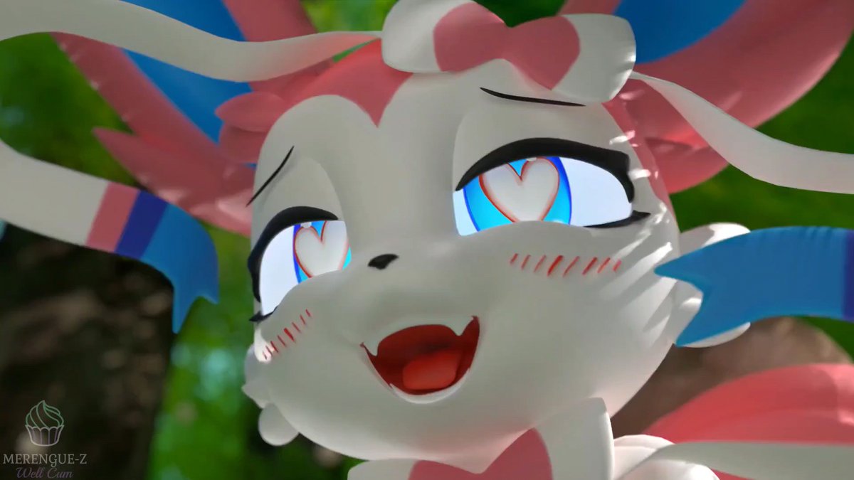 Sylveon y su entrenador al aire libre 🔥 Artista/Animator: Merengue-z #Sylveon #Pokemon #Furry #Rule34 #e621 #NSFW
