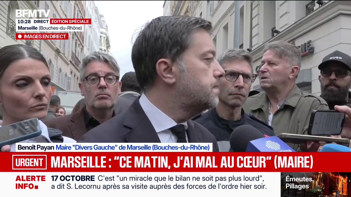 "Je veux savoir ce qu'il s'est passé dans ma ville", affirme Benoît Payan, maire de Marseille, qui annonce la visite du ministre de l'Intérieur dans la ville ce lundi