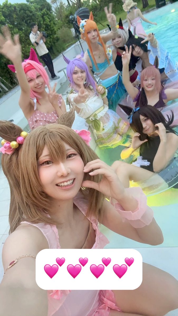 明日から憂鬱な皆さんに、 超絶可愛い癒し動画あげるね! 台湾にウマ娘の楽園があったんです💘 賽馬娘的樂園原來就在台灣!✨ #賽馬娘泳裝合宿第二屆