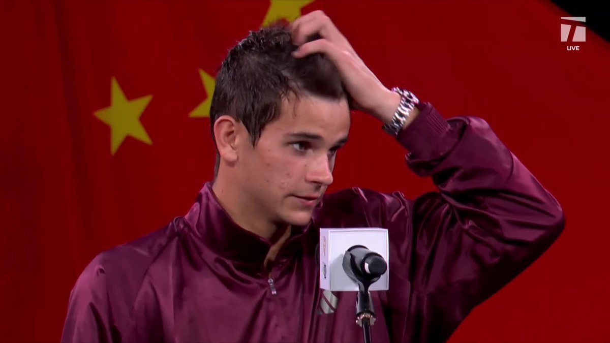 "I'm glad a Spanish player won this title." 🇪🇸 Runner up Rafa Jodar expresses his gratitude after a fantastic week in Shanghai. #RolexShanghaiMasters