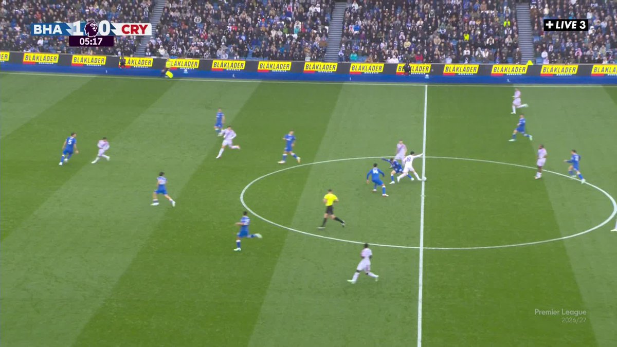 🤯 LE BUT DE LA SAISON SIGNÉ DIEGO GOMEZ ! Le Paraguayen lobe Benitez du milieu de terrain dans le multiplex sur CANAL+FOOT 🖥️ #BHACRY | #PremierLeague