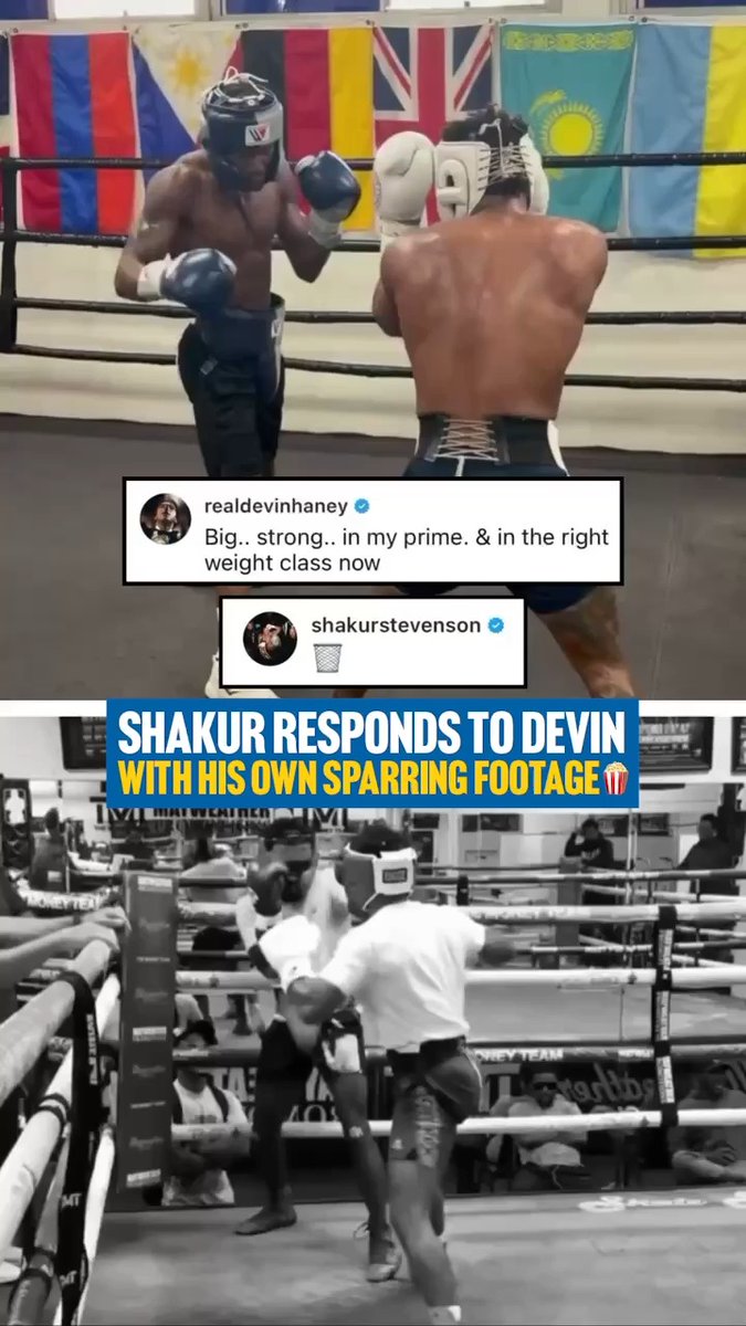 Shakur Stevenson fires back at Devin Haney’s sparring footage with some of his own, as the pair continue to exchange words on social media 😤