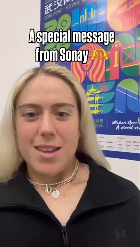 A special message from Sonay Kartal following her run to the WTA 1000 Wuhan Open final 💙 #DongfengVoyahWuhanOpen