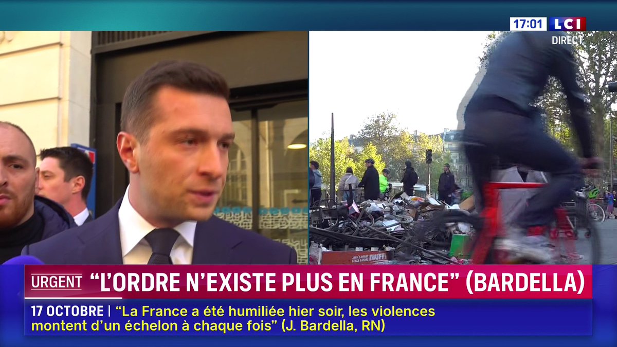 🔴 Violences du 17 octobre : Jordan Bardella, président du Rassemblement national, interpellé en direct par le député écologiste de Paris Pouria Amirshahi