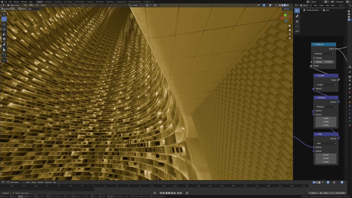 Raymarched endless backrooms. Blender 5.2, EEVEE. #blender #b3d #backrooms #raymarching