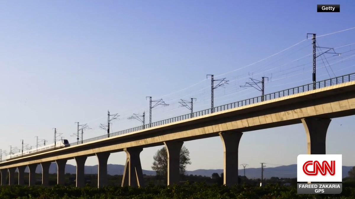 California's failure to build high-speed rail is maybe the most egregious example of America's inability to deliver modern infrastructure. Perhaps it could learn from another Western country with one of the world's largest and cheapest high-speed train networks: Spain. I explained: