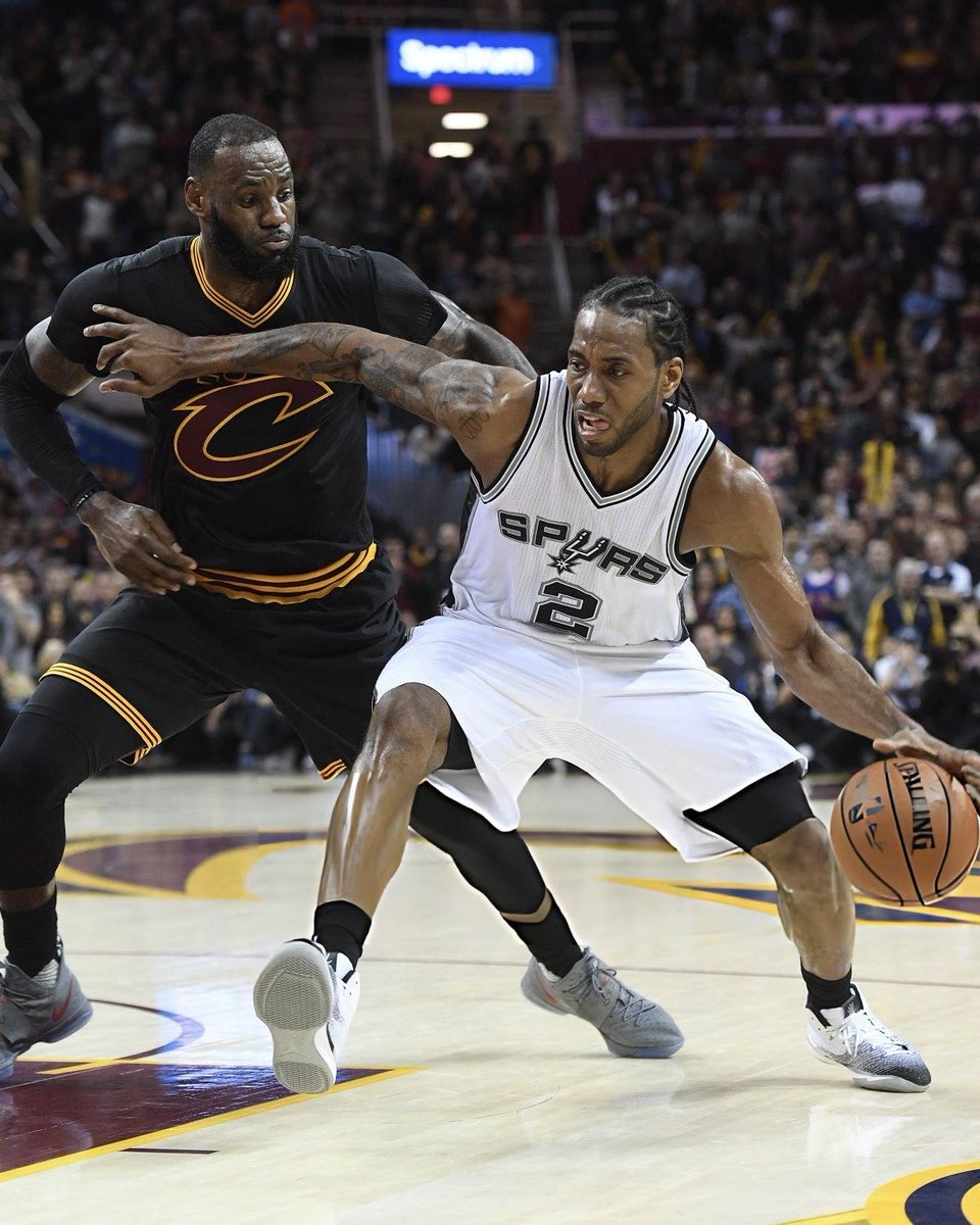 Kawhi Leonard vs. LeBron James (2017) Leonard: 41 pts, 6 reb, 5 ast, 50% fg James: 29 pts, 7 ast, 6 reb, 69% fg