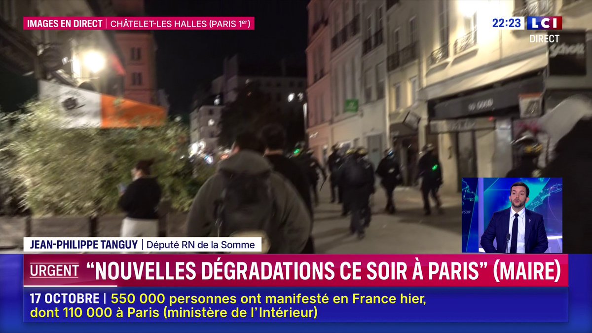 🔴 Nouvelles dégradations dans le centre de Paris : "C’est consternant. Je ne comprends pas comment c’est possible. Le président de la République et les autorités se sont exprimés et on se retrouve encore… ces images terribles", déclare Jean-Philippe Tanguy Ⓜ️, député RN de la Somme