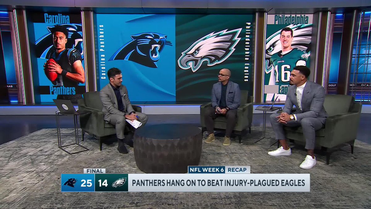 "Everything that could go wrong, has gone wrong thus far, they just keep battling." ryan wilson on the Eagles loss to the Panthers. #scoreboard