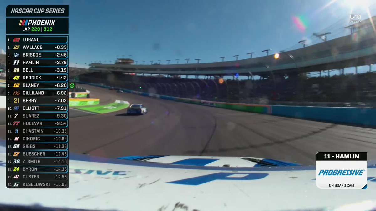 TIRE DOWN FOR DENNY HAMLIN. 📺📱 : USA Network