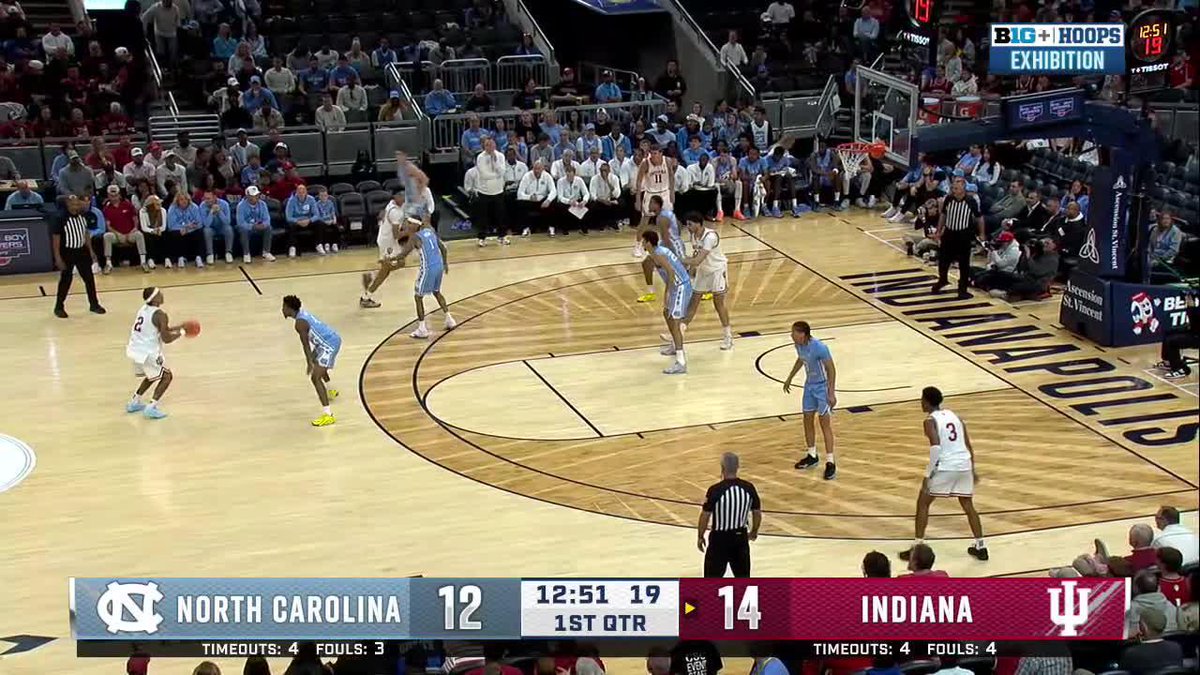 That's some serious range 🏹 Bryce Lindsay drains the deep Indiana Basketball triple. Subscribe/watch on B1G+
