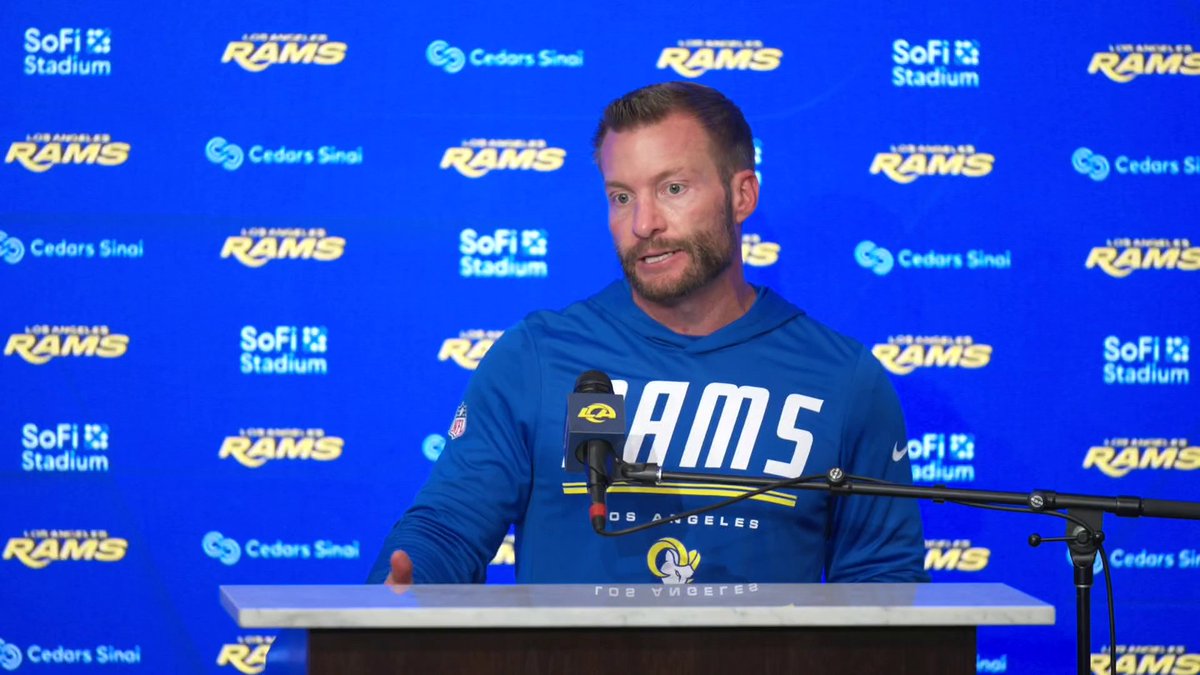 "We won't win a game unless we figure out how to not beat ourselves." Rams HC Sean McVay after losing to the Cardinals.