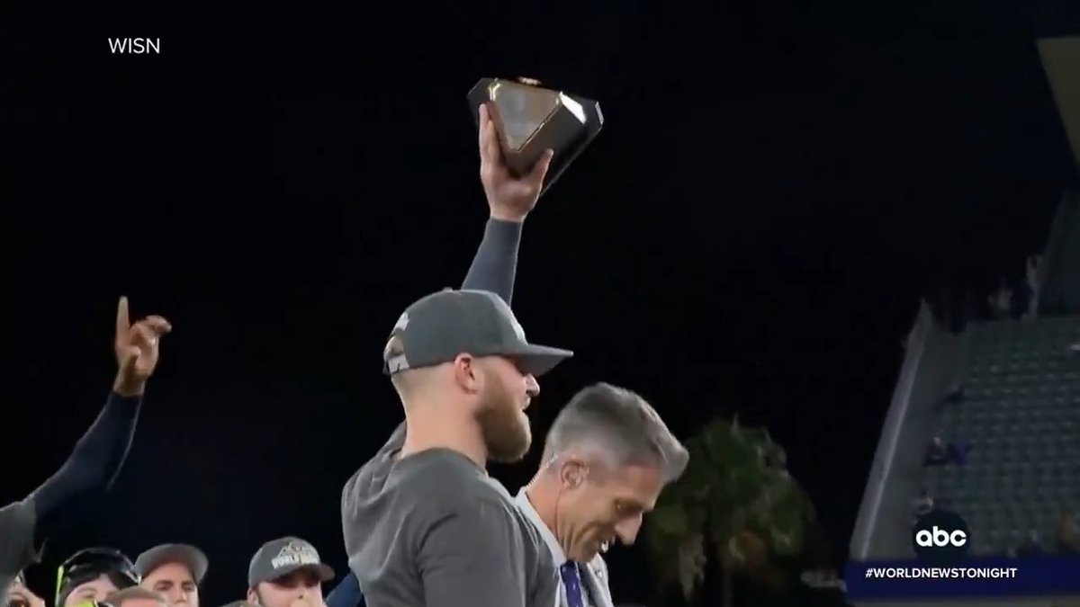 When the Milwaukee Brewers needed a big moment, Jake Bauers delivered again and again. Helping the Brewers sweep the Dodgers heading to their first World Series in 44 years. His parents by his side throughout. Linsey Davis reports.