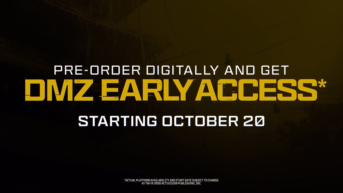 Modern Warfare 4 DMZ Early Access begins tomorrow at 10am PT / 1pm ET / 6pm UK.