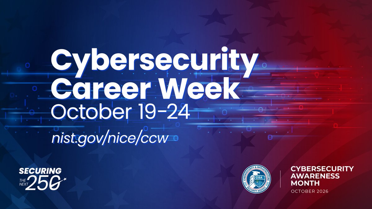 Cybersecurity is a dynamic field, offering a role for everyone. We’re celebrating Cybersecurity Careers Week by recognizing the vital role the cybersecurity workforce plays in protecting our nation! Explore careers with CISA: