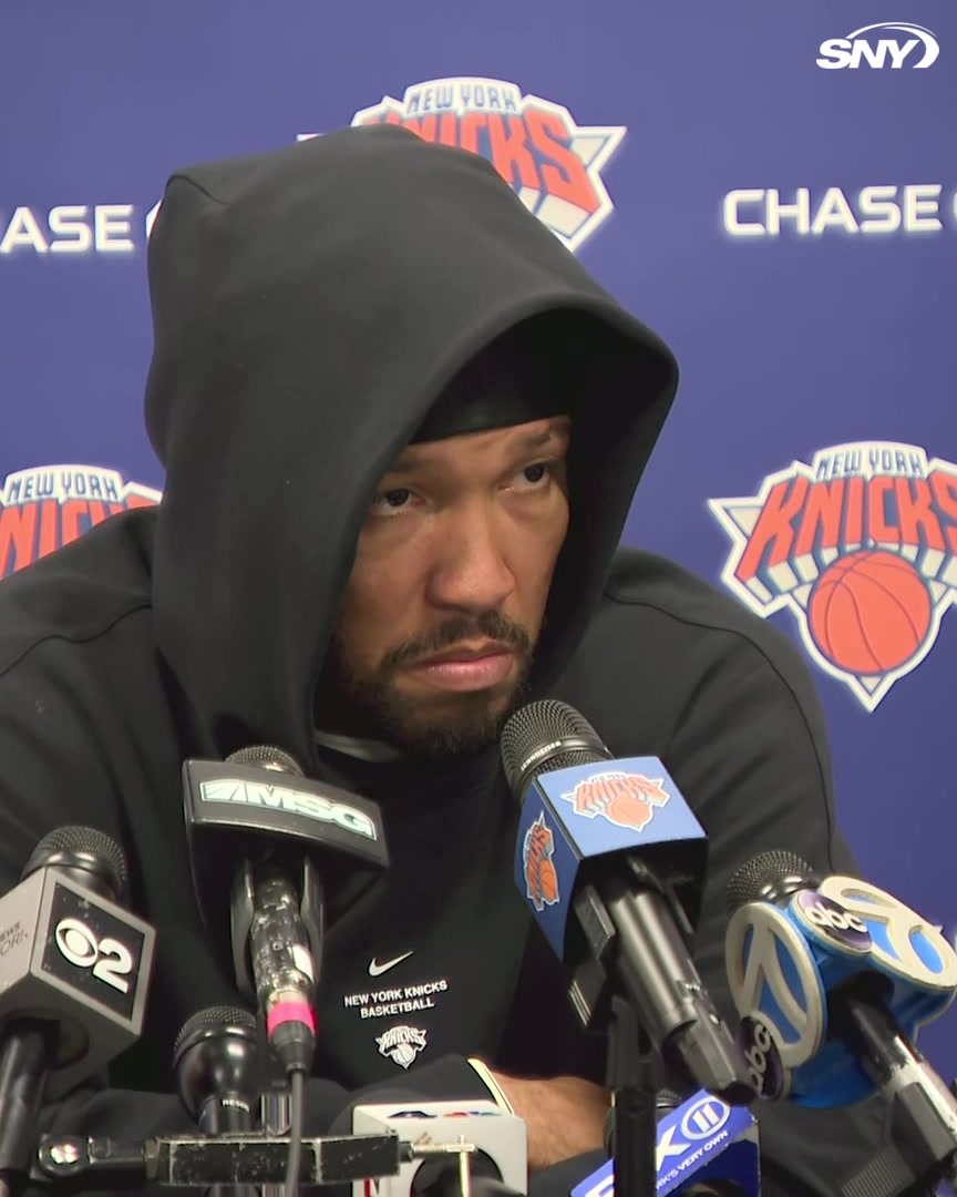 Jalen Brunson on Knicks fans seeing a new banner raised tomorrow night: "They deserve it. This is something that's been brewing for a long time...to share this moment with them is definitely going to be special."