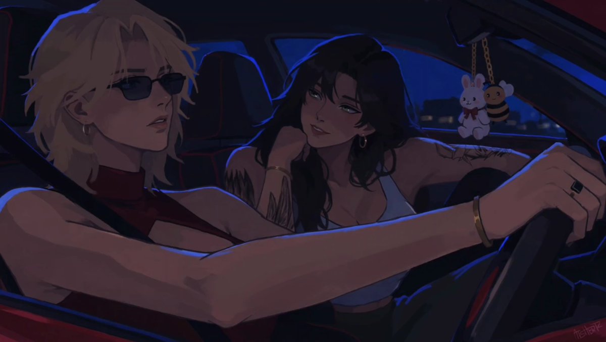 i tell you.... the scream i scrumpt when elle put up the art on stream AND THEN Honeybee started playing!!!!!! here's elle reacting to aishertz_ 🏳️‍🌈's BEAUTIFUL art 🥹