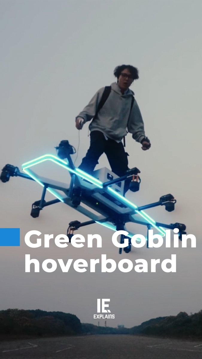 Song Xingyu, a self-taught Gen Z vlogger from Badong in China's Hubei province who posts as Shenqi Ayu, has built a rideable hoverboard inspired by the Green Goblin's glider in Spider-Man and flown it across the Yangtze River. After his first five-turbojet prototype caught fire, he rebuilt it around ten brushless electric units with more than 30 kg of thrust each, and trained on it with an AI posture coach made from two phones.