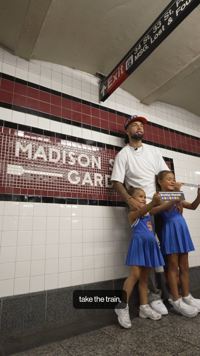 If you're headed to see the NEW YORK KNICKS at @thegarden, take Jose Alvarado's advice: take the train to the game! Listen for Jose Alvarado's announcements in the system on your next commute 🏀