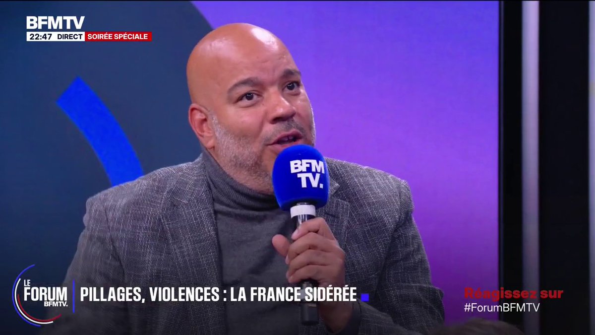 Violences le week-end du 17 octobre: pour Reda Didi, éducateur, "le dimensionnement du maintien de l'ordre peut être interrogé" #ForumBFMTV