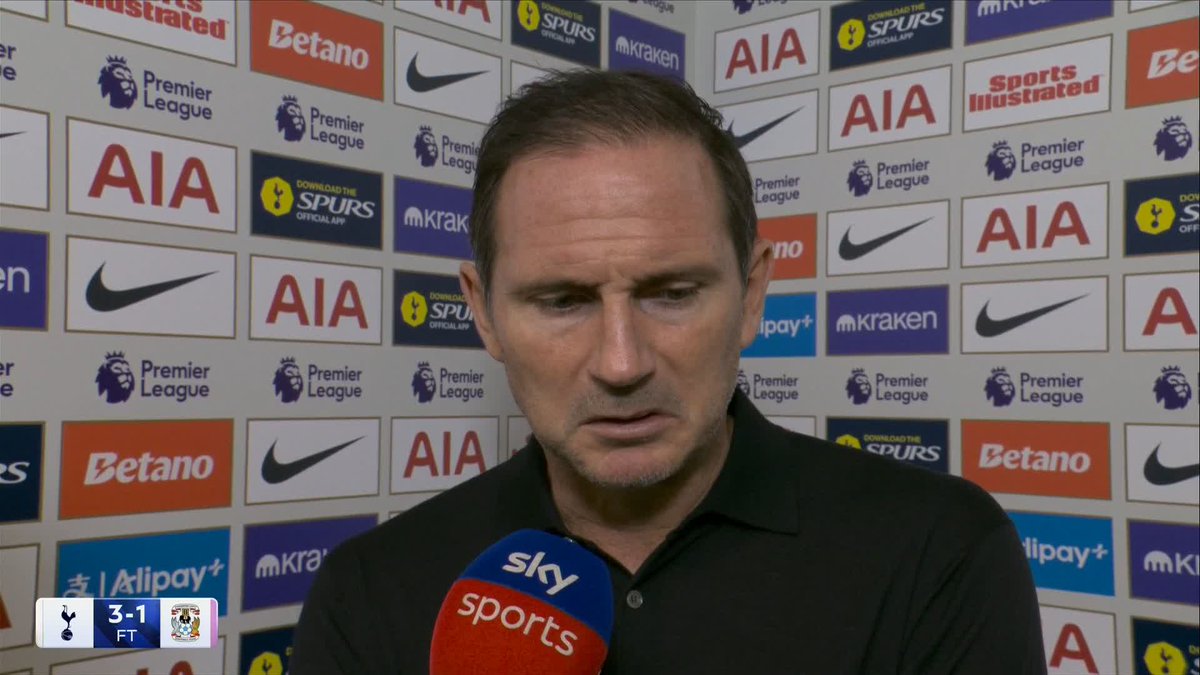 "That is the cruel side of football" 💔 Frank Lampard reacts to his side's defeat to Tottenham Hotspur 🎙️