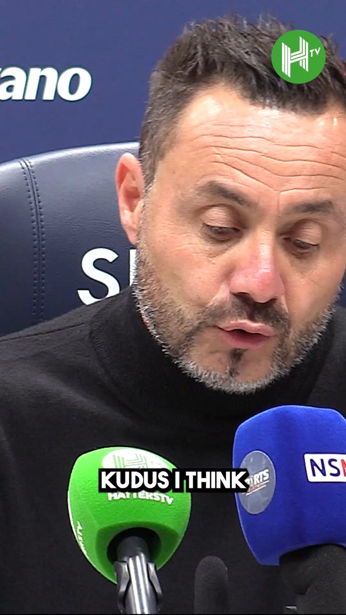 Roberto De Zerbi: "I brought on Kulusevski just for the fans." 🤍💙