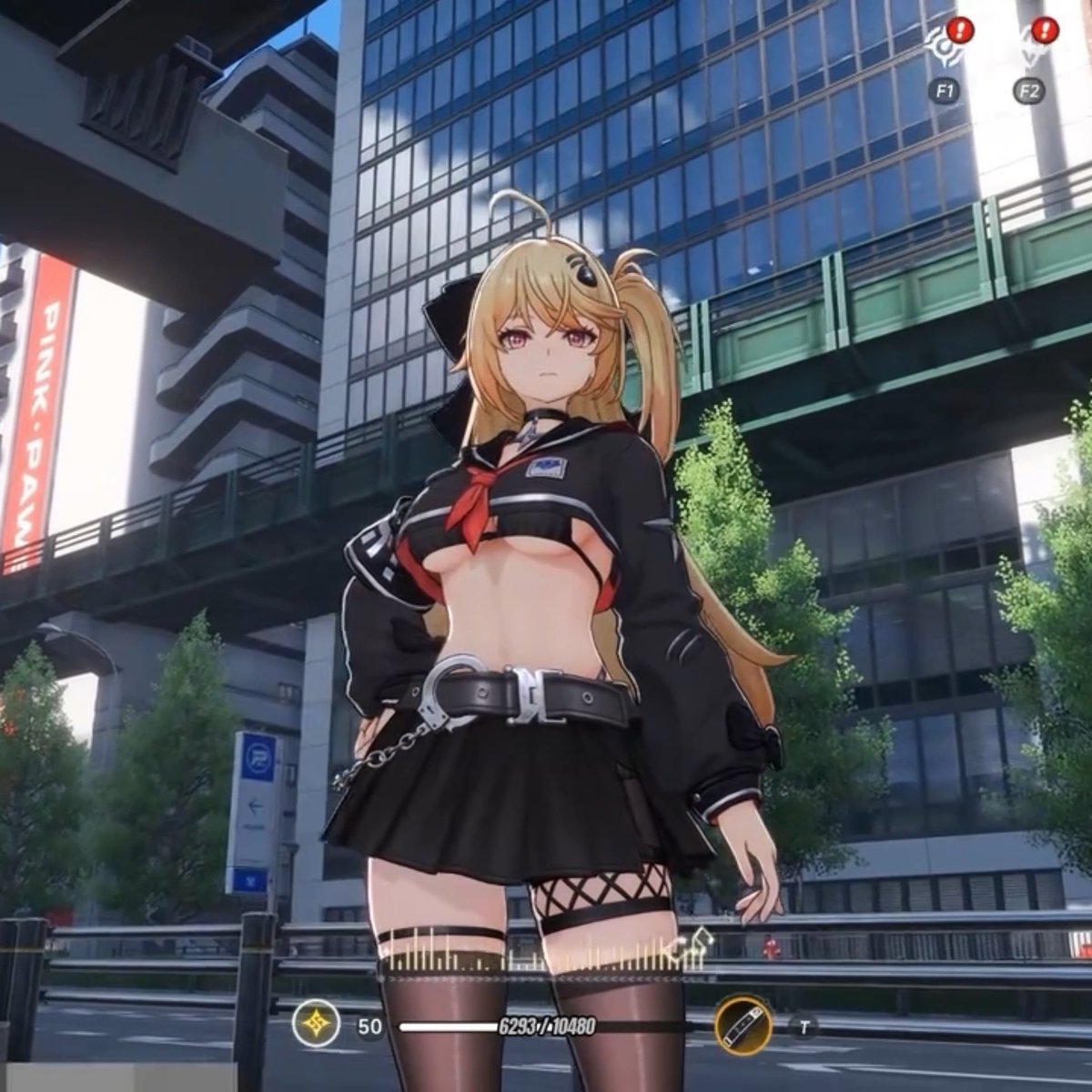 Another Gameplay Showcase (Combat) of Akane’s new “Full Metal Rock” / Premium Outfit in game 👀 -> Outfit’s new visual change is mostly color related (black/golden atks/ult instead of pure gold) #NTE #NevernessToEverness