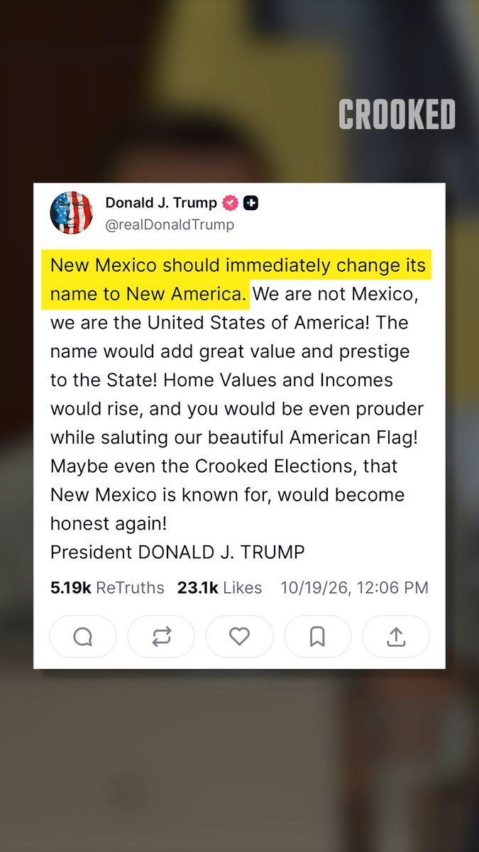 "It's just exhausting," –Tommy Vietor reacts to Trump saying New Mexico's name should be changed to New America.
