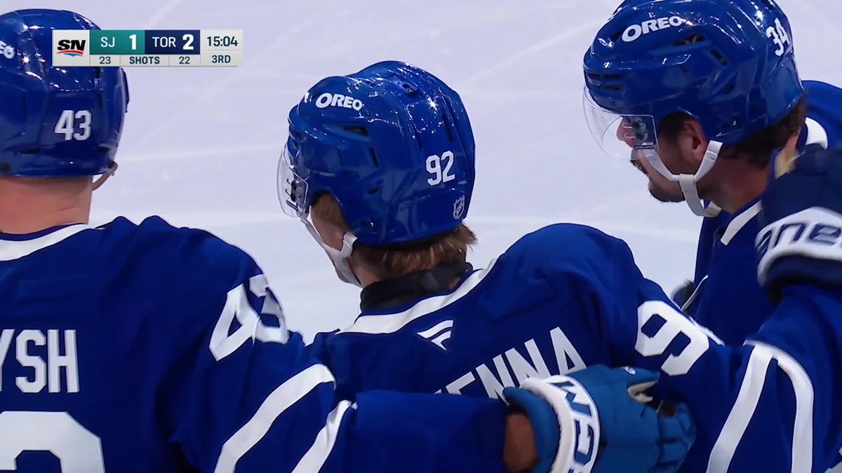 MCKENNA SCORES TO GIVE THE LEAFS THE LEAD AND THEN RIPS A PASSIONATE CELLY 🔥🚨