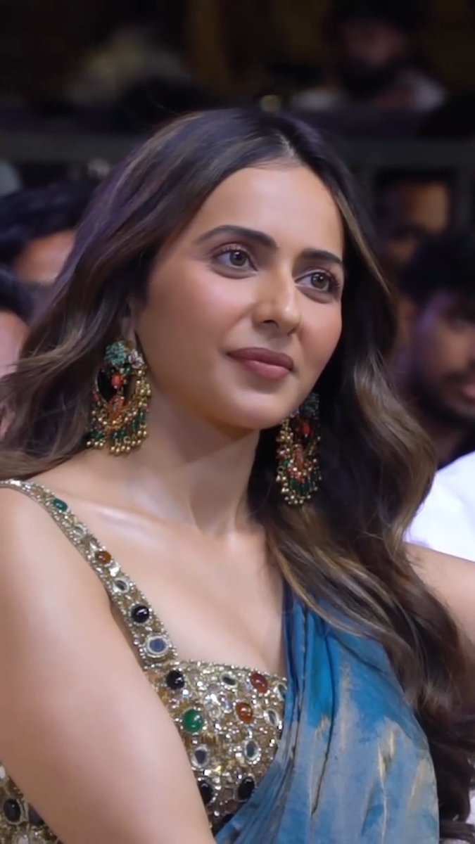 Rakul Preet Singh at the Ramayana movie pre-release event in Hyderabad ✨🩵 #RakulPreetSingh