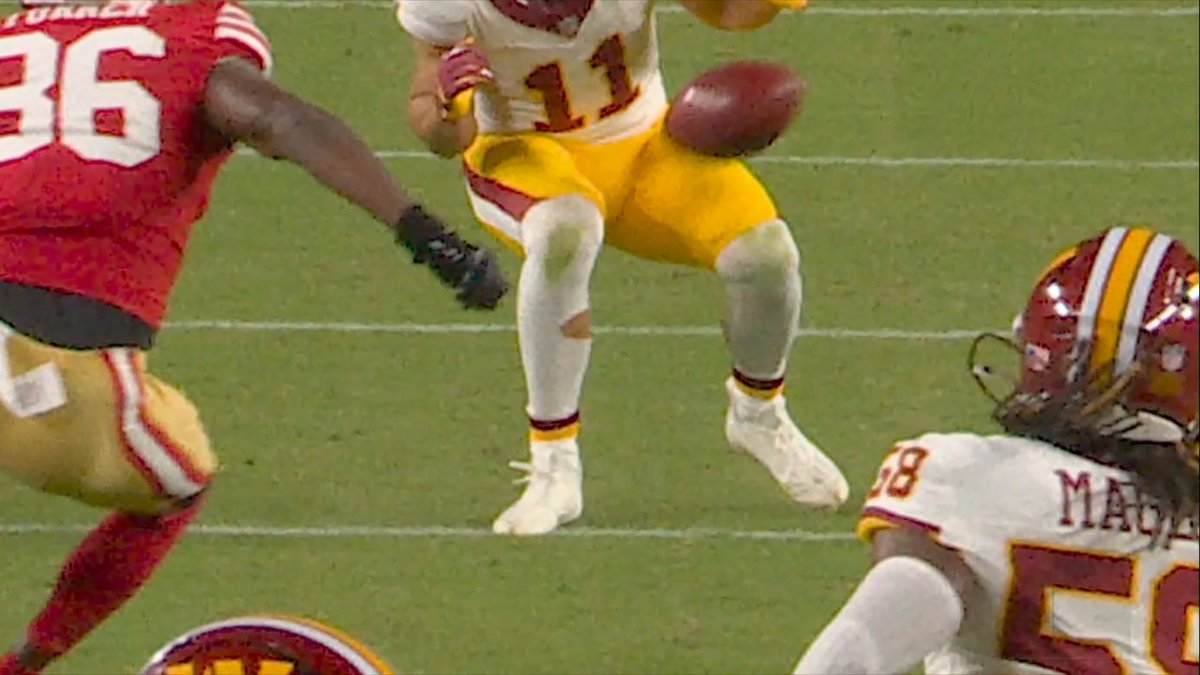 "The luck of the bounce of the ball." The muffed punt call was reversed.