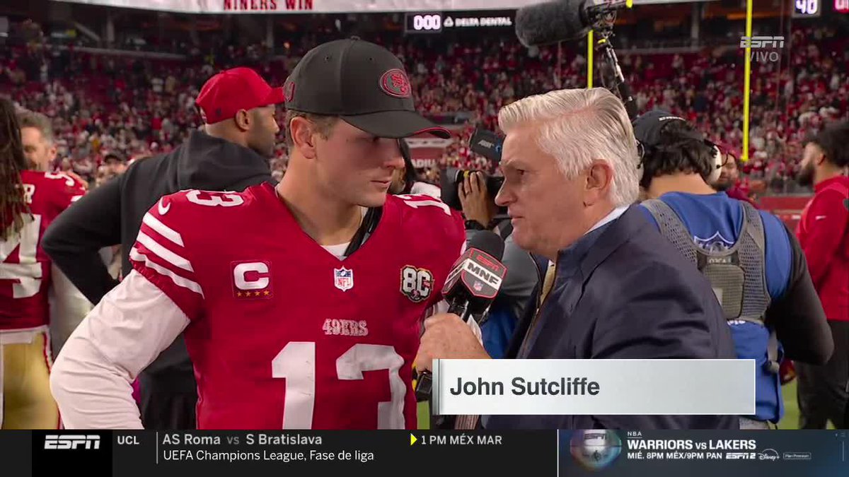LA EMOCIÓN DE IR A MÉXICO 😍 🇲🇽 Brock Purdy y lo que representa esta victoria sufrida en MNF y las ganas de jugar en CDMX. John Sutcliffe