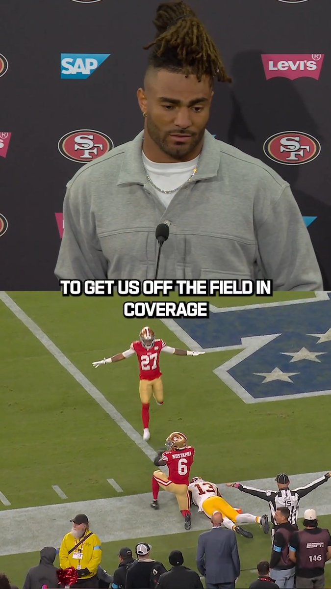 Fred Warner recognizing greatness from his teammate 🤝 San Francisco 49ers