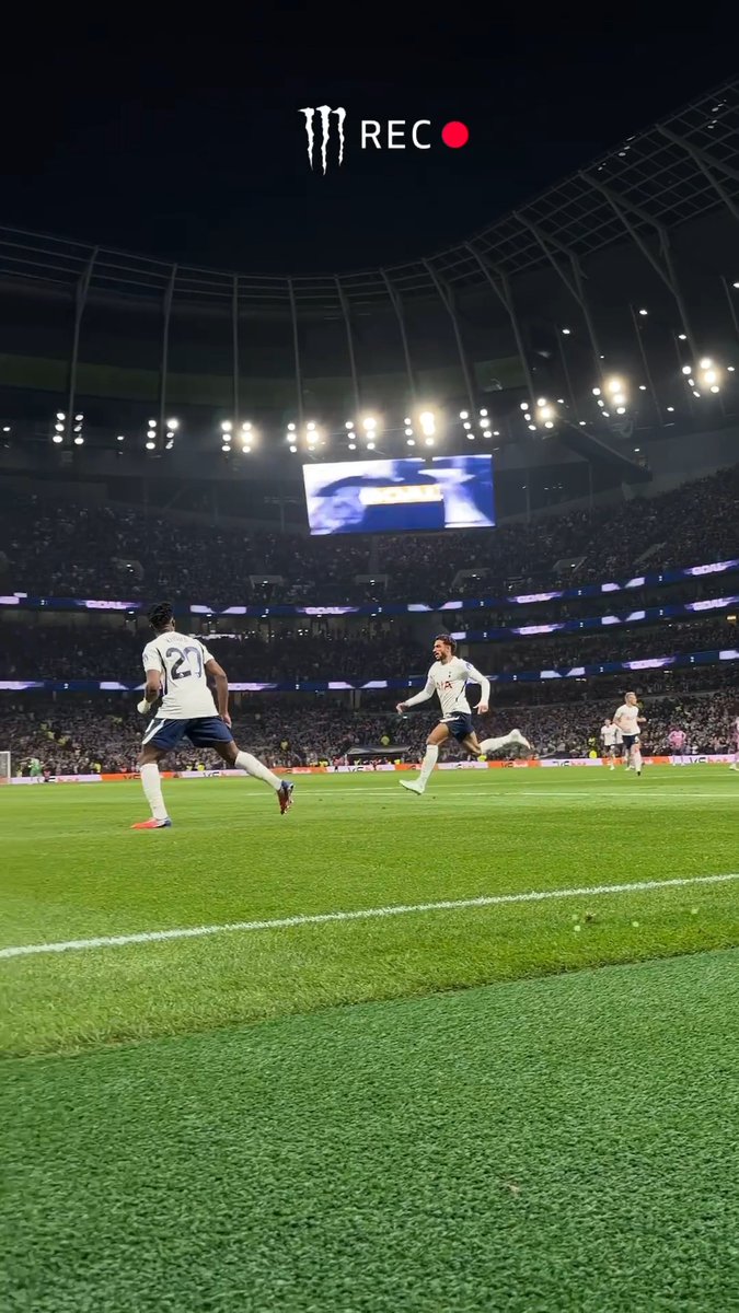 Pitchside for Omar's first Spurs goal 🔥 🎬 Monster Energy