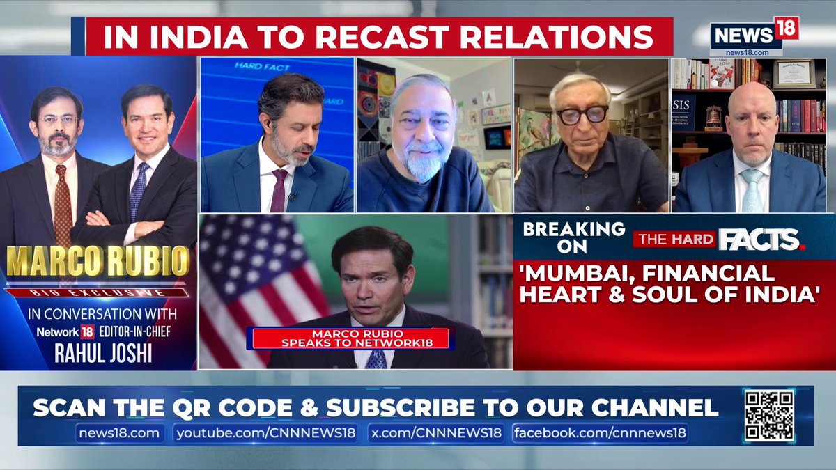 #MarcoRubioEXCLUSIVE | Why is Washington looking at an Indian compny 'Reliance' to advcance its energy interest? Look at India's position: it consumes about 5.5 million barrels of oil a day and imports around 5 million. The US would like to export more Venezuelan oil to support development in Venezuela, and the Jamnagar refinery can facilitate that by refining the oil: Mukesh Aghi, President, USISP #EXCLUSIVE #MarcoRubio #IndiaUSRelations #IndiaUSTradeDeal #Russia #Ukraine #QUAD | Rahul Joshi