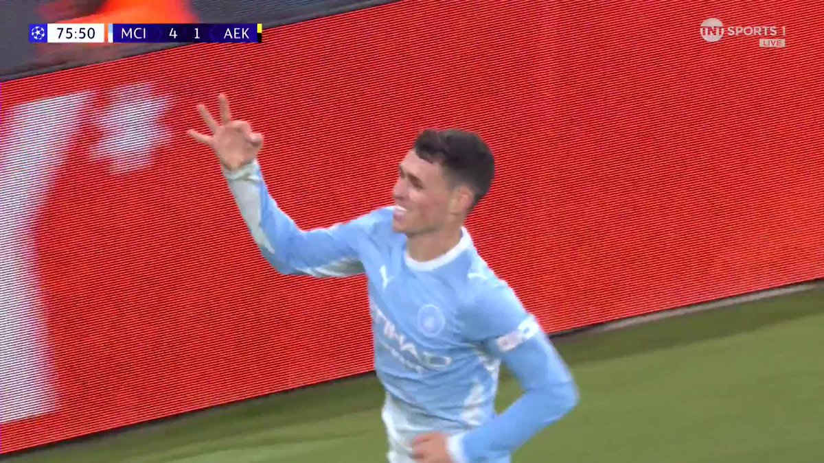 Rico Lewis ⤵️ Ryan McAidoo ⤵️🅰️ Phil Foden ⚽️🎩 The City Football Academy. #UCL