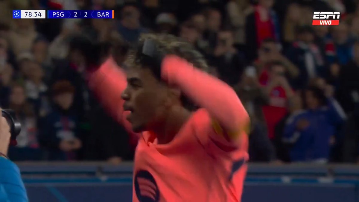 ¡¡CIERREN PARIS!! ¡LAMINE YAMAL MARCÓ UN GOLAZO DIGNO DE BALÓN DE ORO PARA ESTAMPAR EL EMPATE PARCIAL DEL BARCELONA ANTE PSG! 📺 Toda la #UCL por ESPN en el Plan Premium de #DisneyPlus