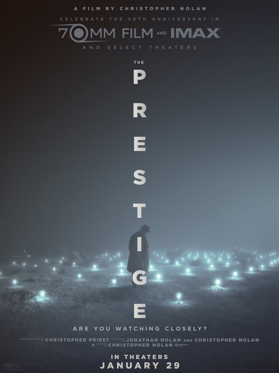 Are you watching closely? Christopher Nolan’s THE PRESTIGE returns to AMC Theatres on 1/29 to celebrate its 20th Anniversary!